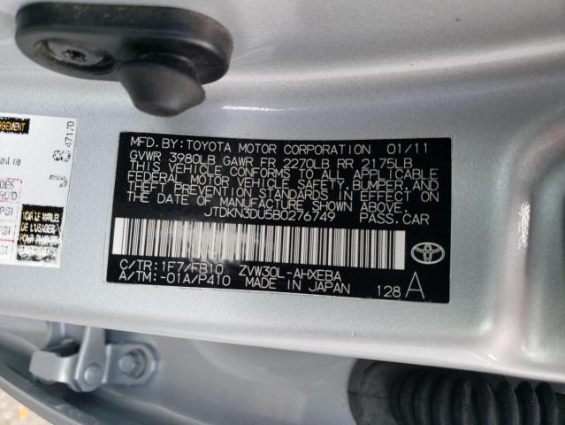 Продажа на аукционе авто 2011 Toyota Prius, vin: JTDKN3DU5B0276749, номер лота: 55219383
