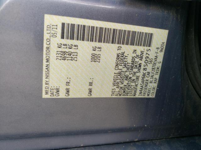 Aukcja sprzedaży 2011 Nissan Maxima S, vin: 1N4AA5AP6BC850975, numer aukcji: 58263933