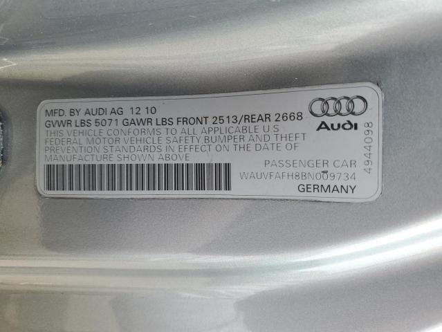Продаж на аукціоні авто 2011 Audi A5 Prestige, vin: WAUVFAFH8BN009734, номер лоту: 55429783