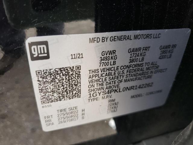 Продаж на аукціоні авто 2022 Cadillac Escalade Esv Sport, vin: 1GYS4PKL0NR142262, номер лоту: 55256913