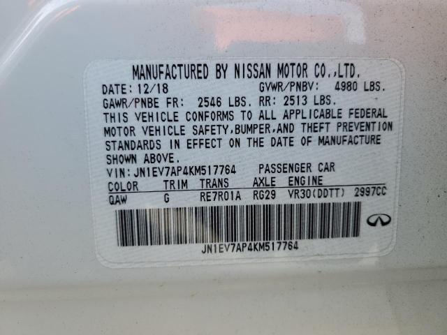 Продажа на аукционе авто 2019 Infiniti Q50 Luxe, vin: JN1EV7AP4KM517764, номер лота: 54132083