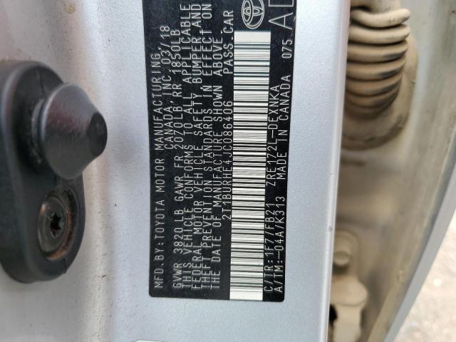 56083963 :رقم المزاد ، 2T1BURHE4JC086406 vin ، 2018 Toyota Corolla L مزاد بيع