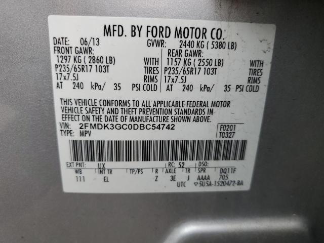 2013 Ford Edge Se მანქანა იყიდება აუქციონზე, vin: 2FMDK3GC0DBC54742, აუქციონის ნომერი: 54940923
