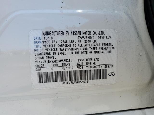 Aukcja sprzedaży 2019 Infiniti Q50 Luxe, vin: JN1EV7AR5KM555361, numer aukcji: 55237753
