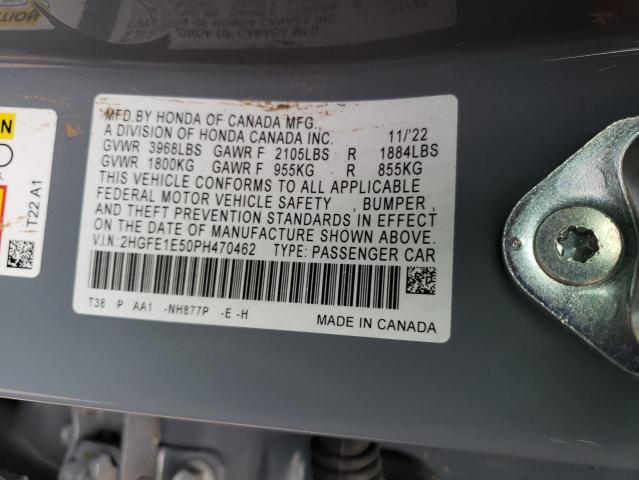 Aukcja sprzedaży 2023 Honda Civic Si, vin: 2HGFE1E50PH470462, numer aukcji: 56730933