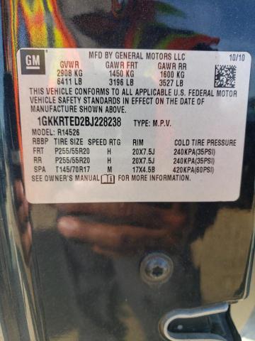 Aukcja sprzedaży 2011 Gmc Acadia Denali, vin: 1GKKRTED2BJ228238, numer aukcji: 55253163