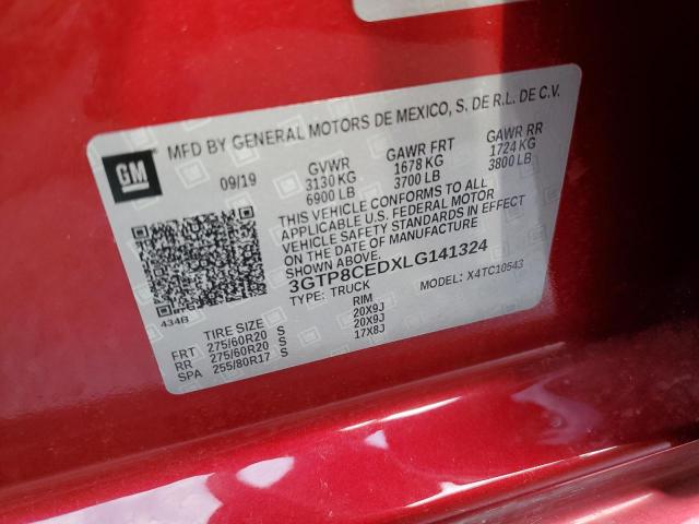 55293123 :رقم المزاد ، 3GTP8CEDXLG141324 vin ، 2020 Gmc Sierra C1500 Elevation مزاد بيع