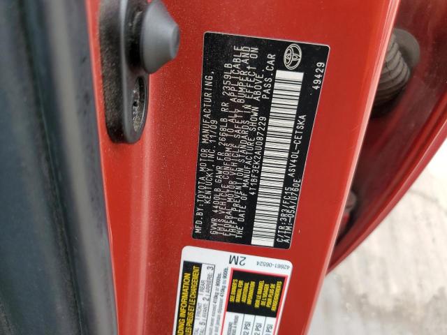 Продаж на аукціоні авто 2010 Toyota Camry Base, vin: 4T1BF3EK2AU087229, номер лоту: 56410413