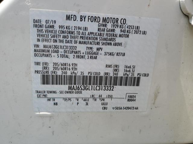 Aukcja sprzedaży 2020 Ford Ecosport Se, vin: MAJ6S3GL1LC313332, numer aukcji: 55145253