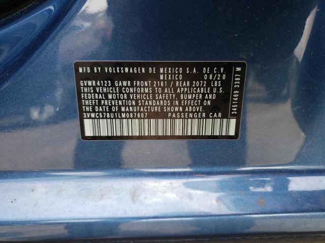 56236993 :رقم المزاد ، 3VWC57BU1LM087607 vin ، 2020 Volkswagen Jetta S مزاد بيع