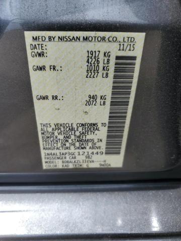 2016 Nissan Altima 2.5 მანქანა იყიდება აუქციონზე, vin: 1N4AL3AP3GC121449, აუქციონის ნომერი: 55927743