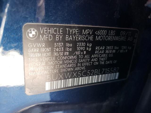57420464 :رقم المزاد ، 5UXWX5C52BL715582 vin ، 2011 Bmw X3 Xdrive28i مزاد بيع