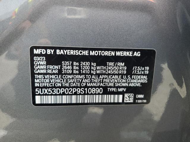 2023 Bmw X3 Xdrive30i მანქანა იყიდება აუქციონზე, vin: 5UX53DP02P9S10890, აუქციონის ნომერი: 57639564