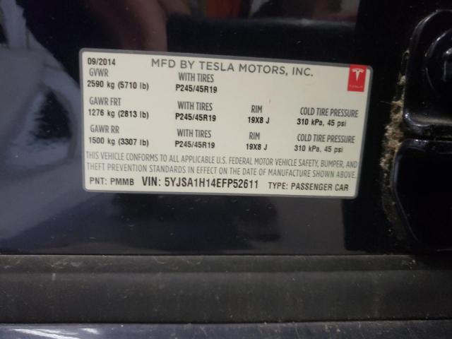 Продаж на аукціоні авто 2014 Tesla Model S, vin: 5YJSA1H14EFP52611, номер лоту: 58744854