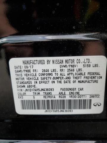 56053454 :رقم المزاد ، JN1EV7AR5JM436093 vin ، 2018 Infiniti Q50 Luxe مزاد بيع