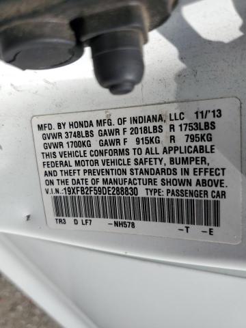 2013 Honda Civic Lx მანქანა იყიდება აუქციონზე, vin: 19XFB2F59DE288830, აუქციონის ნომერი: 58153434
