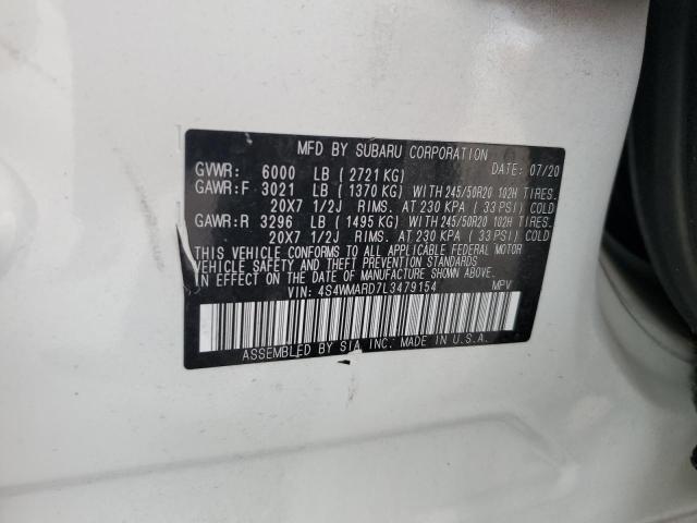58348524 :رقم المزاد ، 4S4WMARD7L3479154 vin ، 2020 Subaru Ascent مزاد بيع
