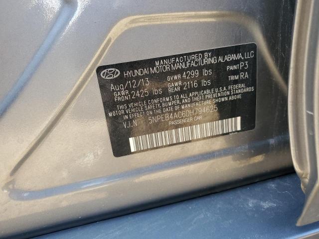 57779854 :رقم المزاد ، 5NPEB4AC6DH794625 vin ، 2013 Hyundai Sonata Gls مزاد بيع