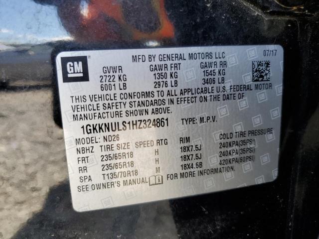 60600594 :رقم المزاد ، 1GKKNULS1HZ324861 vin ، 2017 Gmc Acadia مزاد بيع