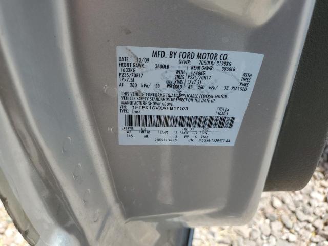 58343514 :رقم المزاد ، 1FTFX1CVXAFB17103 vin ، 2010 Ford F150 مزاد بيع