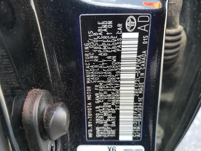 Aukcja sprzedaży 2015 Toyota Corolla L, vin: 2T1BURHE1FC419359, numer aukcji: 57042484