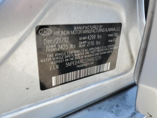 60958604 :رقم المزاد ، 5NPEB4AC2DH667239 vin ، 2013 Hyundai Sonata Gls مزاد بيع
