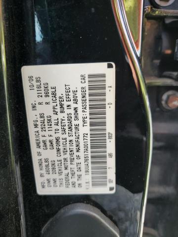 Aukcja sprzedaży 2007 Acura Tl Type S, vin: 19UUA76517A001772, numer aukcji: 57916844
