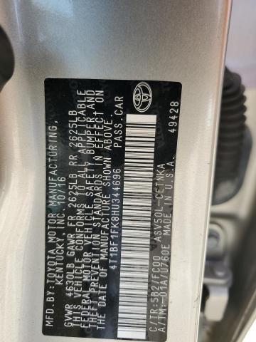 2017 Toyota Camry მანქანა იყიდება აუქციონზე, vin: 4T1BF1FK8HU344696, აუქციონის ნომერი: 58751954