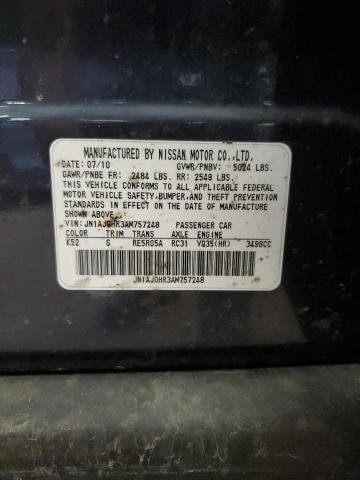 Aukcja sprzedaży 2010 Infiniti Ex35 Base, vin: JN1AJ0HR3AM757248, numer aukcji: 59398564