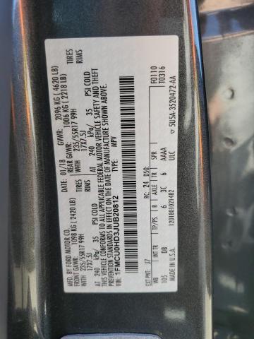 58753474 :رقم المزاد ، 1FMCU0HD3JUB20812 vin ، 2018 Ford Escape Sel مزاد بيع