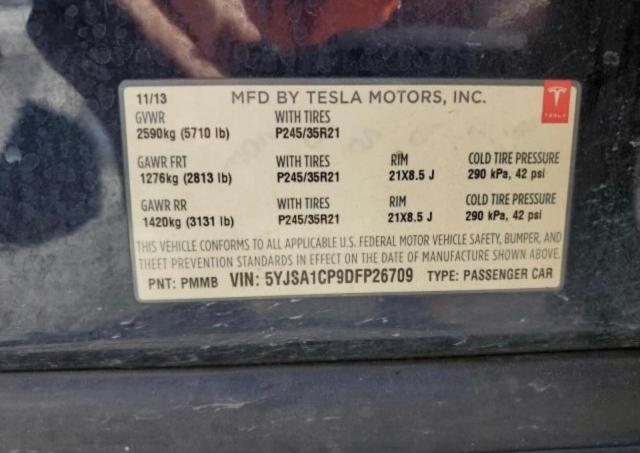 Aukcja sprzedaży 2013 Tesla Model S, vin: 5YJSA1CP9DFP26709, numer aukcji: 58790684