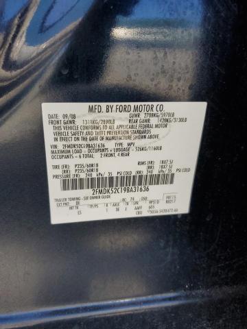 Aukcja sprzedaży 2009 Ford Flex Sel, vin: 2FMDK52C19BA31636, numer aukcji: 58114524