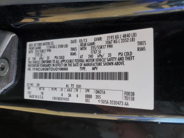 57939874 :رقم المزاد ، 1FMCU9G97DUD19660 vin ، 2013 Ford Escape Se مزاد بيع