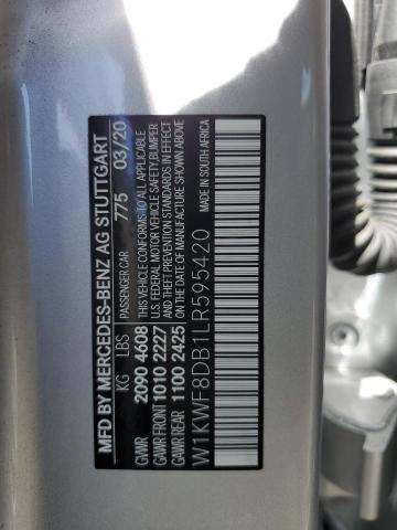 2020 Mercedes-benz C 300 მანქანა იყიდება აუქციონზე, vin: W1KWF8DB1LR595420, აუქციონის ნომერი: 57676234