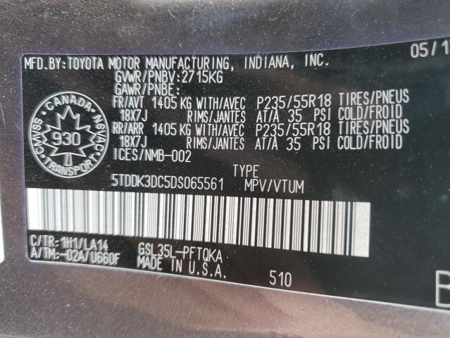 Продажа на аукционе авто 2013 Toyota Sienna Xle, vin: 5TDDK3DC5DS065561, номер лота: 59347694