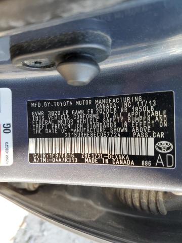 Aukcja sprzedaży 2014 Toyota Corolla L, vin: 2T1BURHE8EC057724, numer aukcji: 57142104