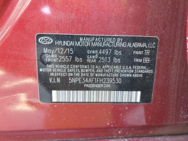 58783134 :رقم المزاد ، 5NPE34AF1FH239530 vin ، 2015 Hyundai Sonata Sport مزاد بيع