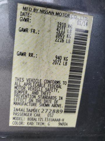 Продажа на аукционе авто 2014 Nissan Altima 2.5, vin: 1N4AL3AP0EC272889, номер лота: 57362064