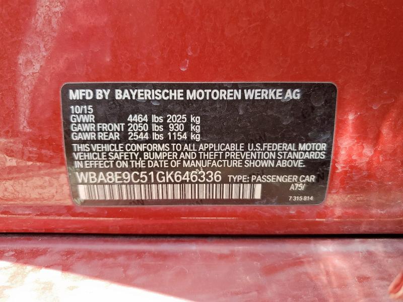 Продажа на аукционе авто 2016 Bmw 328 I Sule, vin: WBA8E9C51GK646336, номер лота: 59803925