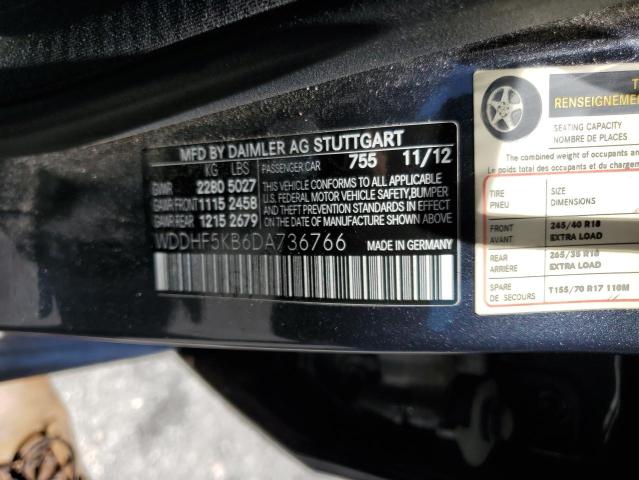 61478125 :رقم المزاد ، WDDHF5KB6DA736766 vin ، 2013 Mercedes-benz E مزاد بيع