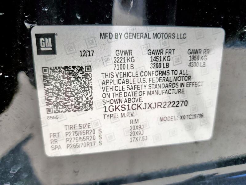 Продажа на аукционе авто 2018 Gmc Yukon Dena, vin: 1GKS1CKJXJR222270, номер лота: 62588435