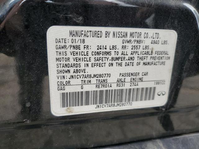 Aukcja sprzedaży 2018 Infiniti Q50 Pure, vin: JN1CV7AR8JM280770, numer aukcji: 60345315