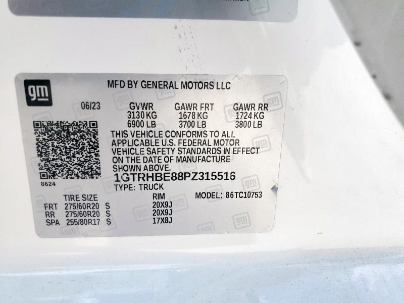 74922435 :رقم المزاد ، 1GTRHBE88PZ315516 vin ، 2023 Gmc Sierra C15 مزاد بيع