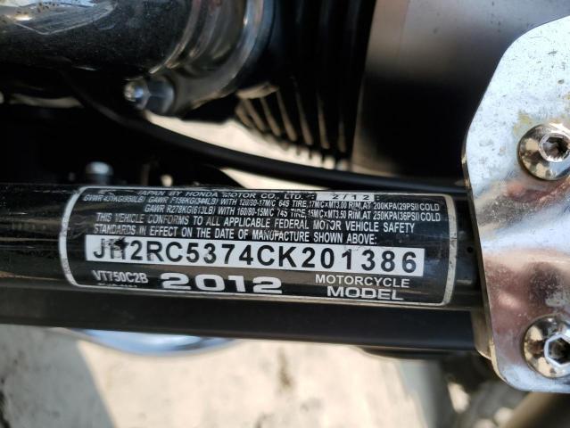Продаж на аукціоні авто 2012 Honda Vt750 C2b, vin: JH2RC5374CK201386, номер лоту: 58908035