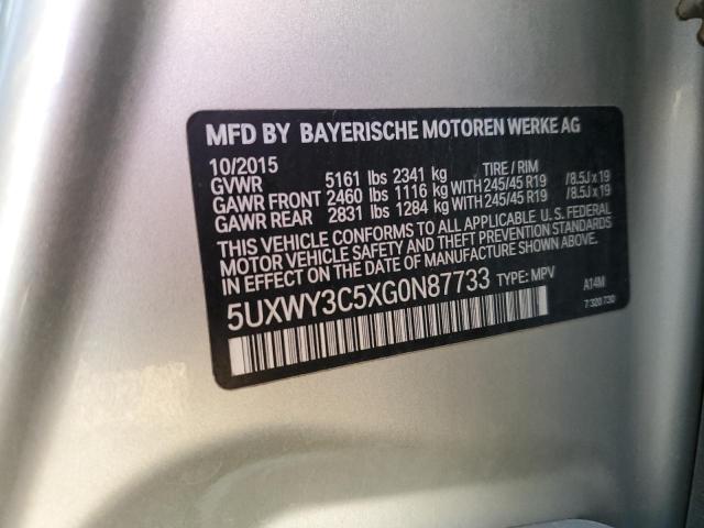2016 Bmw X3 Xdrive2 მანქანა იყიდება აუქციონზე, vin: 5UXWY3C5XG0N87733, აუქციონის ნომერი: 62241965
