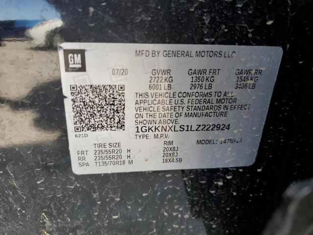61606135 :رقم المزاد ، 1GKKNXLS1LZ222924 vin ، 2020 Gmc Acadia Den مزاد بيع