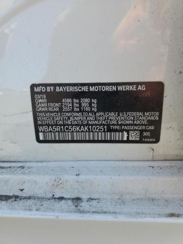 59737755 :رقم المزاد ، WBA5R1C56KAK10251 vin ، 2019 Bmw Motorrad 330i مزاد بيع