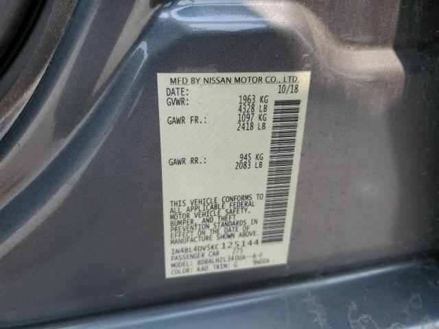 Aukcja sprzedaży 2019 Nissan Altima Sv, vin: 1N4BL4DV5KC125144, numer aukcji: 58867595