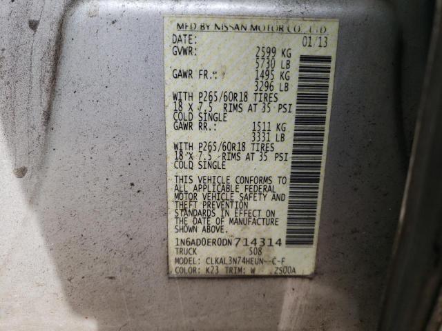 Aukcja sprzedaży 2013 Nissan Frontier, vin: 1N6AD0ER0DN714314, numer aukcji: 59949155