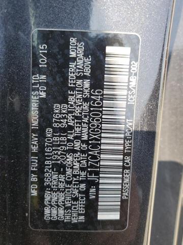 Aukcja sprzedaży 2016 Subaru Brz 2.0 Li, vin: JF1ZCAC1XG9601646, numer aukcji: 61813395
